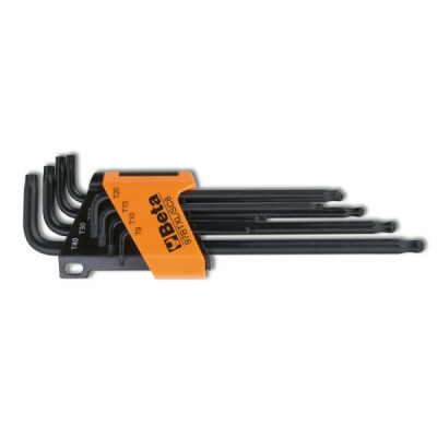 Jeu de 8 clés coudées à tête sphérique, modèle long, pour vis à tête Torx®