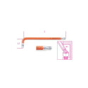 Clé coudée colorée à tête sphérique, pour vis à six pans creux Torx®, brunie T25 Lilas