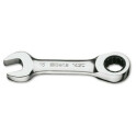 Clé mixte courte à cliquet 8 x 8 MM diamètre 17,5 MM