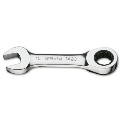 Clé mixte courte à cliquet 19 x 19 MM diamètre 34,8 MM