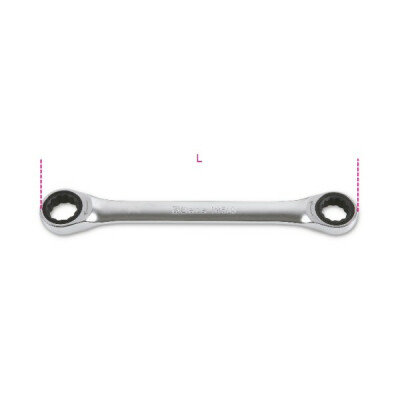 Clé à cliquet polygonale droite 11/16 x 3/4 chromée