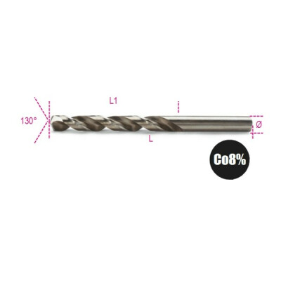 Foret série courte acier HSS-CO 8% entièrement rectifié diamètre 1.5 MM
