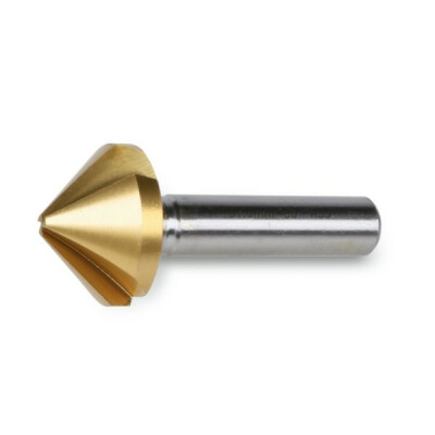 Fraise à trois lames en acier HSS + TiN diamètre 12,4 MM diamètre 1 8 MM