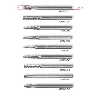 Mini fraise rotative en carbure de 3MM de diamètre