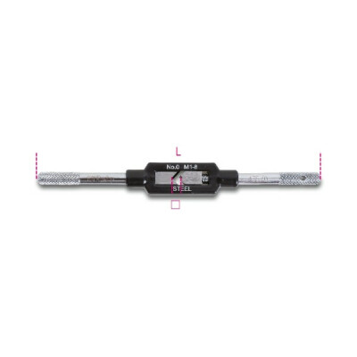 Clés à tarauder à molette corps en acier 3÷7 M4÷M12 MM