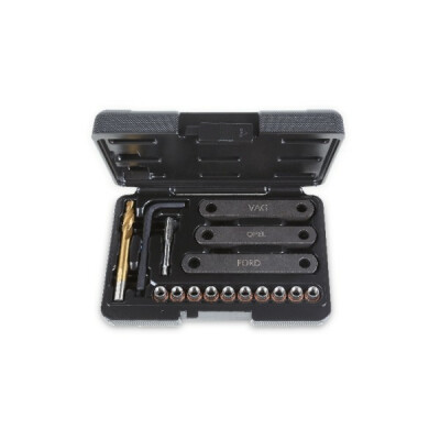 Assortiment d'outils pour remplacer les filetages endommagés sur les supports d'étrier de frein M9x1,25