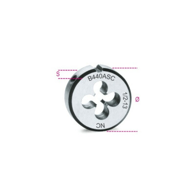 Filière, pas grossier, filetage UNC en acier chromé 5/16 x 18