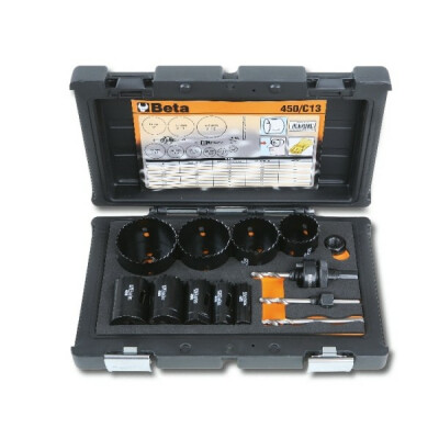 Assortiment de scies trépans et accessoires pour installateurs