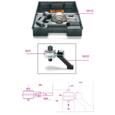 Multiplicateur de couple droite/gauche et accessoires, rapport 5:1, avec pied de réaction Beta 18005600004