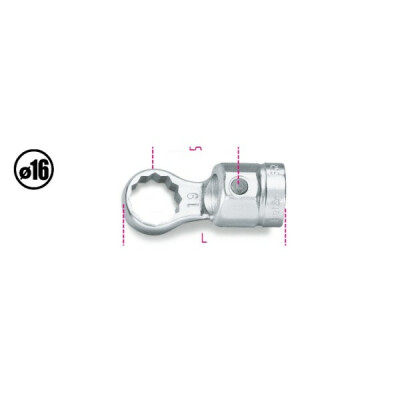 Clé polygonale pour barres dynamométriques 8 MM