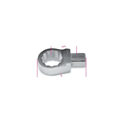 Clé polygonale pour barres dynamométriques à joint rectangulaire 16 MM 14X18 MM