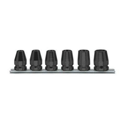 Jeu de 6 douilles à chocs pour vis à profil Torx® en support