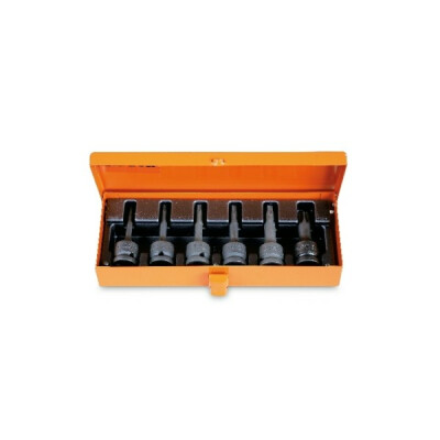 6 douilles impact pour vis à empreinte Torx® en coffret métal