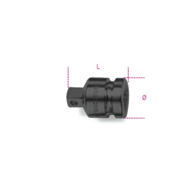 Adaptateur impact avec carré femelle 1/2" et mâle 3/8" diamètre 25 MM