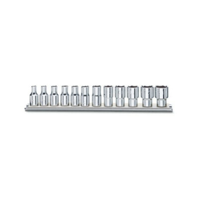 Jeu de 12 douilles à main longues 6 pans creux