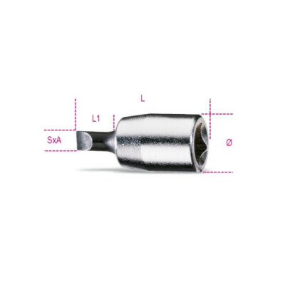 Douille tournevis pour vis à fente SxA 0,8 x 4 MM