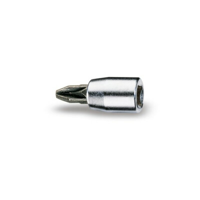 Douille tournevis pour vis cruciformes Pozidriv®-Supadriv®, chromée - pointe brunie PZ 1