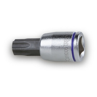 Douille mâle colorée pour vis à tête Torx®, carré femelle 1/4", chromée - pointes brunies T25 Lilas