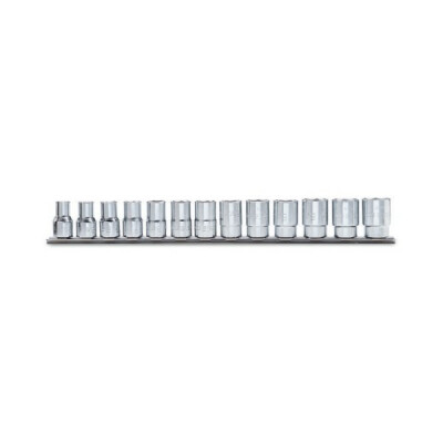 Jeu de 13 douilles 6 pans longues en support