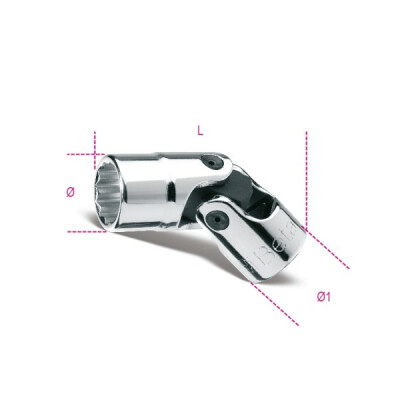 Clé à douille polygonale articulée à main 19 MM diamètre 25,8 MM