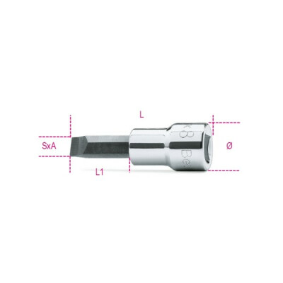 Douille tournevis pour vis à fente SxA 1 x 5,5 MM