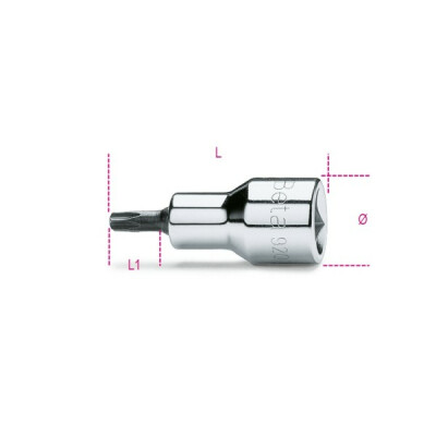 Douille mâle pour vis avec rainure Tamper Resistant Torx® T30