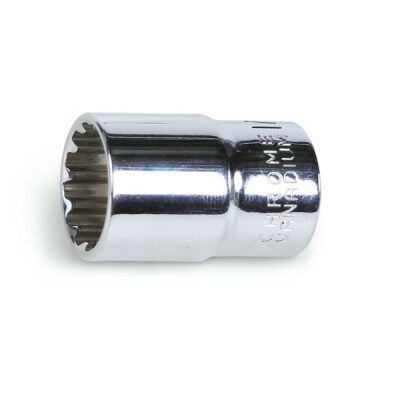 Clé à douille carrée femelle 1/2", chromée 24 MM