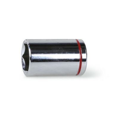 Clé à douille colorée avec carré femelle 1/2", douille hexagonale, chromée 8 MM Rouge
