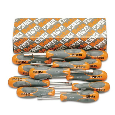 Jeu de 12 clés à douilles 6 pans avec manche bi-matière