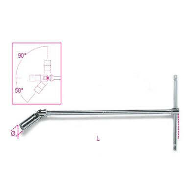 Clé en T avec douille commune pour bougies de type normal 20.8MM 13/16"