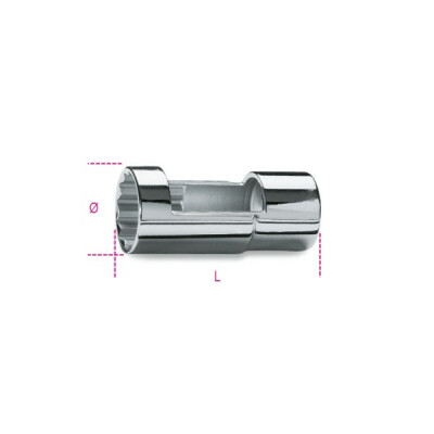 Clé à douille avec carré femelle 1/2” pour injecteurs moteur diesel 27 MM