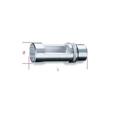 Clé à douille avec carré femelle 1/2” pour injecteurs moteur diesel 22 MM