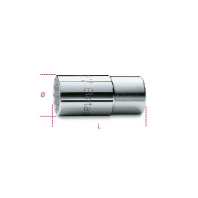 Clé à douille avec carré femelle 1/2” pour injecteurs moteur Diesel 27 MM