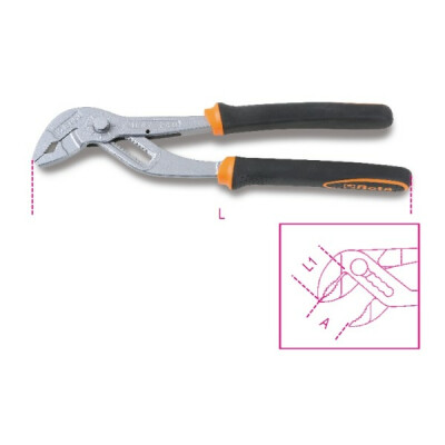 Pince de réglage à bouton-poussoir, manches bi-matière