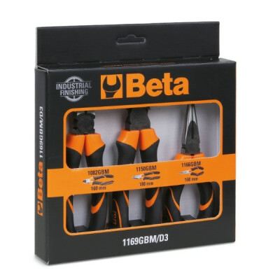 Lot de 1 pince universelle, 1 pince bec long demi-rond et 1 pince coupante.