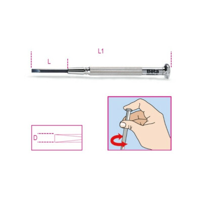 Micro tournevis pour vis sans tête fendue 1 MM