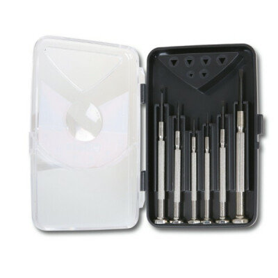 Jeu de 6 micro tournevis pour vis sans tête fendues en coffret