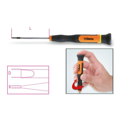 Micro tournevis pour vis sans tête fendue 0.3x1.8MM