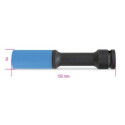 Clé à douille à chocs pour écrous de roue avec éléments polymères colorés, série longue 19 MM diamètre 28,5 MM