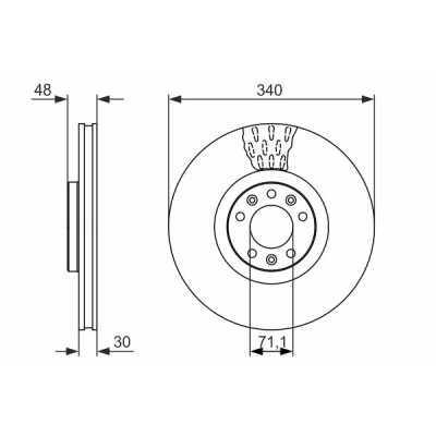 Jeu de disques de frein BOSCH 0 986 479 092