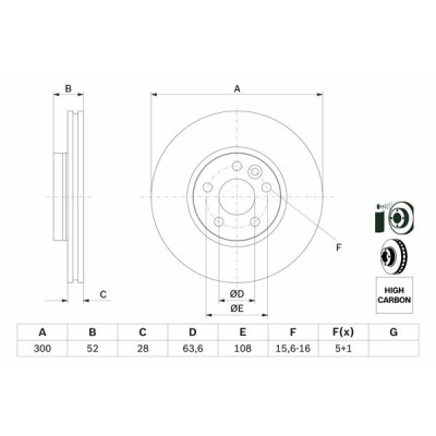 Jeu de disques de frein BOSCH 0 986 479 261