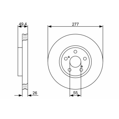 Jeu de disques de frein BOSCH 0 986 479 340