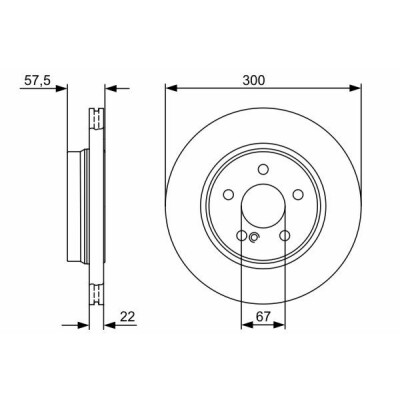Jeu de disques de frein BOSCH 0 986 479 411