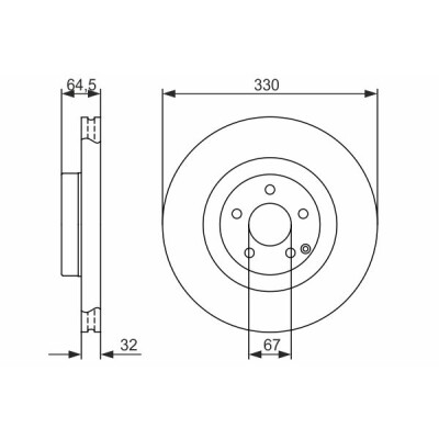 Jeu de disques de frein BOSCH 0 986 479 415
