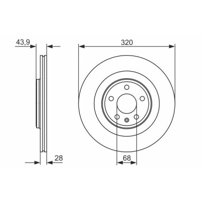 Jeu de disques de frein BOSCH 0 986 479 552