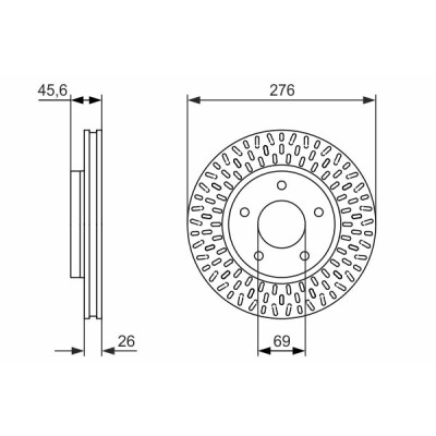 Jeu de disques de frein BOSCH 0 986 479 783
