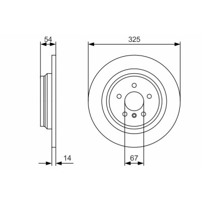 Jeu de disques de frein BOSCH 0 986 479 D10
