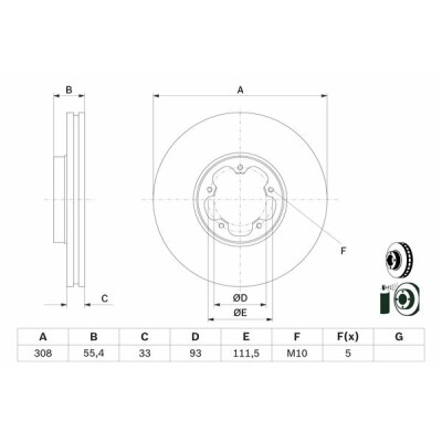 Jeu de disques de frein BOSCH 0 986 479 D40