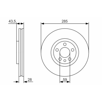 Jeu de disques de frein BOSCH 0 986 479 S62