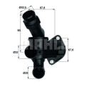 Thermostat, liquide de refroidissement MAHLE ORIGINAL TI 7 87